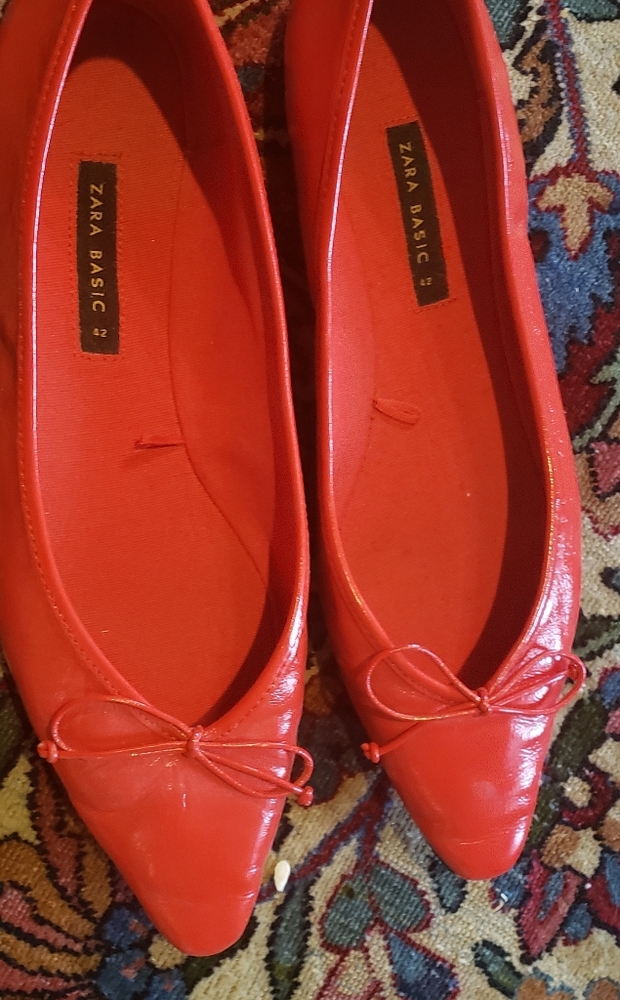 Zara patent leather ballet flats